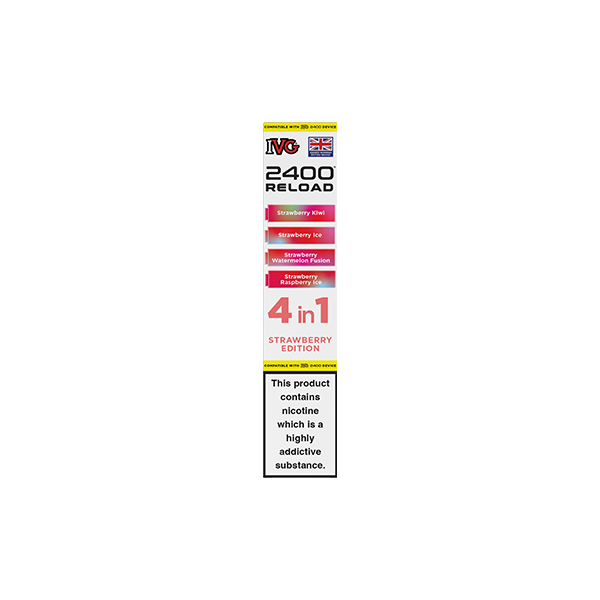 20mg IVG 2400 Reload Multi Edition Prefilled Pods 2ml 2400 Puffs - 4 Pcs