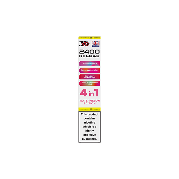 20mg IVG 2400 Reload Multi Edition Prefilled Pods 2ml 2400 Puffs - 4 Pcs