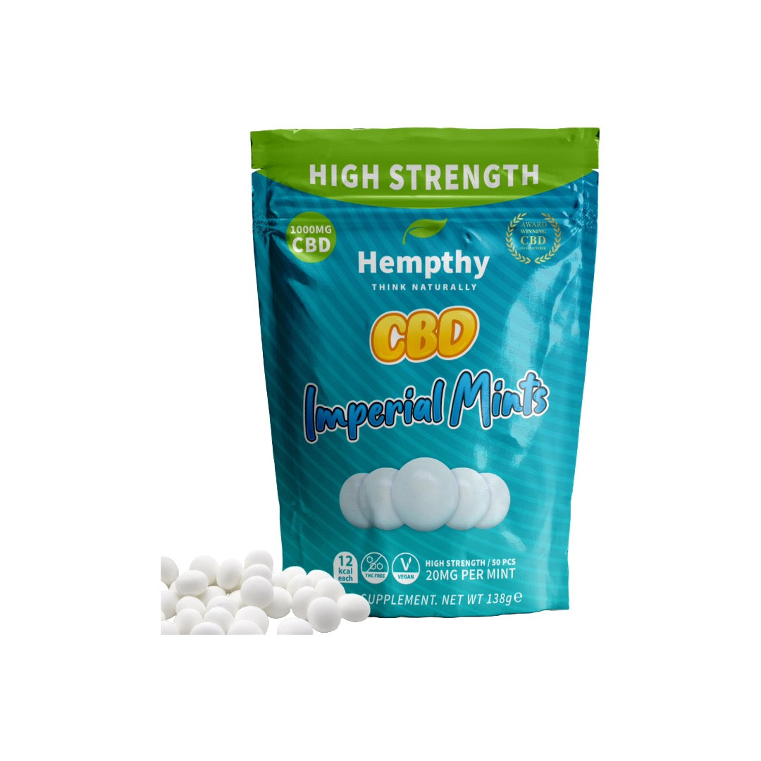 Hempthy 1000mg CBD Imperial Mints - 50 Pieces