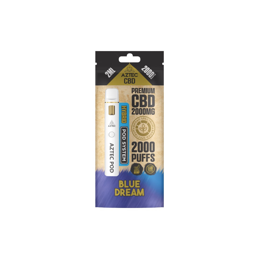 Aztec CBD 2000mg Broad Spectrum Starter Pro Pod Vape Kit 2000 Puffs Cannaworth Aztec CBD 2000mg Broad Spectrum Starter Pro Pod Vape Kit 2000 Puffs Cannaworth