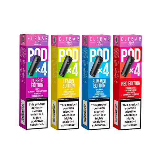 20mg Elf Bar 4 in 1 Multi Edition Prefilled Pods 2ml - 4Pcs