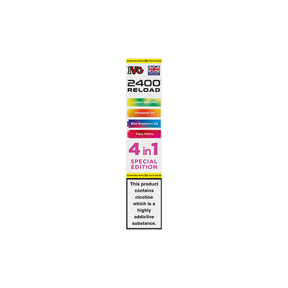 20mg IVG 2400 Reload Multi Edition Prefilled Pods 2ml 2400 Puffs - 4 Pcs