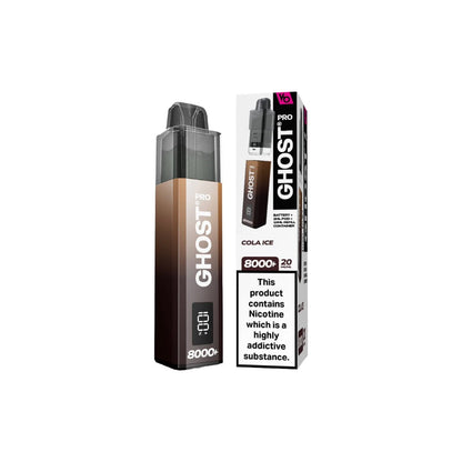 20mg Ghost Pro 8000+ By Vapes Bars Prefilled Pod Vape Kit